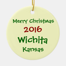 ORNAMENTO 2016 NOVO DO FELIZ NATAL DE WICHITA