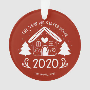 Ornamento 2020 O Ano Em Que Ficamos Em Casa Adorável Covid