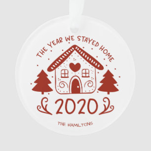 Ornamento 2020 O Ano em que Ficamos em Casa Adorável Covid