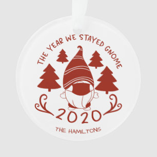 Ornamento 2020 O Ano Em Que Ficamos Gnome Engraçado Covid