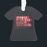 Ornamento 2021 Winter Guard - Power Through Social Distance<br><div class="desc">The 2021 Noblesville Winter Guard show shirt</div>