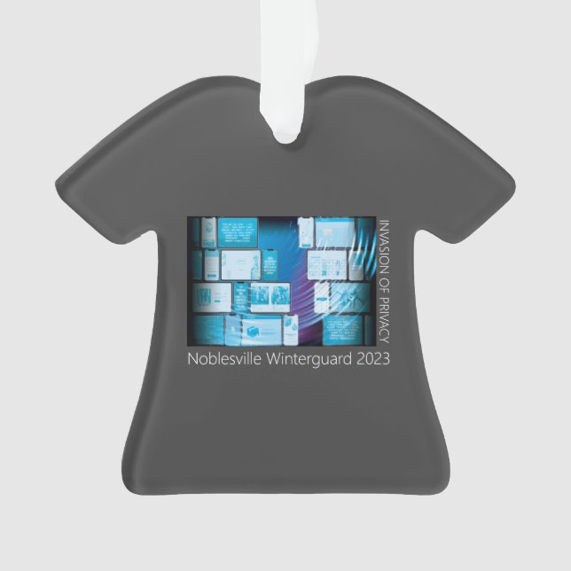 Ornamento 2023 Noblesville WinterGuard - Invasão da privacid (Frente)