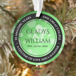 Ornamento 20 Elegante 38º aniversário do casamento do Emeral