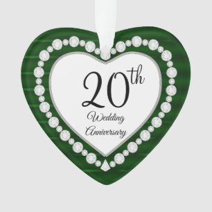 Ornamento 20 Emerald Wedding Anniversário KeepsaDesign