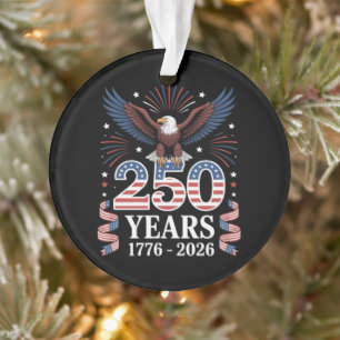 Ornamento 250º Aniversário EUA 1776 2026 Águia Patriótica