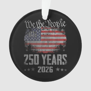 Ornamento 250 Anos 250º Aniversário Americano EUA Patriótico