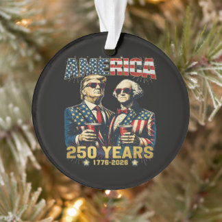 Ornamento 250 Anos da América Aniversário 250º Trump