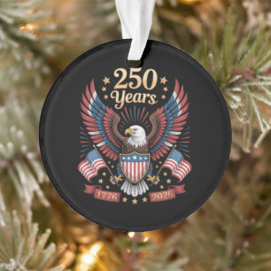 Ornamento 250 Anos de Aniversário Americano