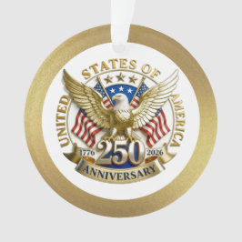 Ornamento 250th Anniversary USA Patriotic | 1776–2026