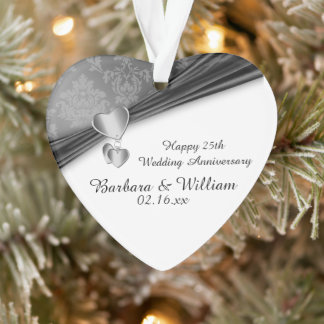 Ornamento 25 Wedding Annianiversario Keepsakname