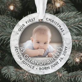 Ornamento 2 Foto 1rua Natal como Avós Faux Marble