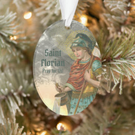 Ornamento 2xSt. Florian com Balde (Fumaça; M 019) Acrílico
