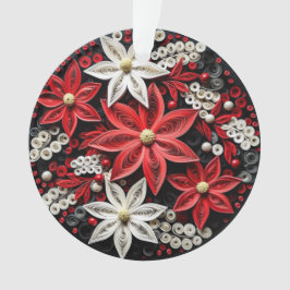 Ornamento 3d Enchimento da Flor de Natal