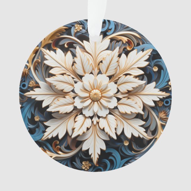 Ornamento 3d Flor de Natal (Frente)