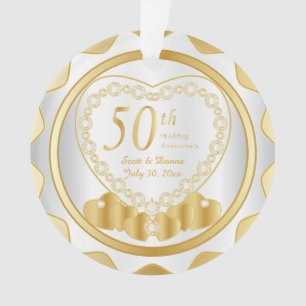 Ornamento 50º Aniversário de Casamento do Ouro 2
