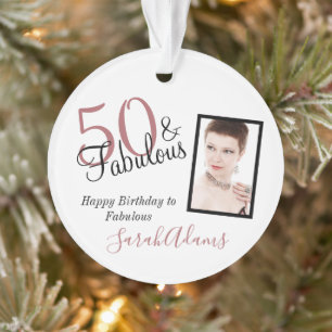 Ornamento 50 & Fabuloso Black Shade Birthday Acrylic