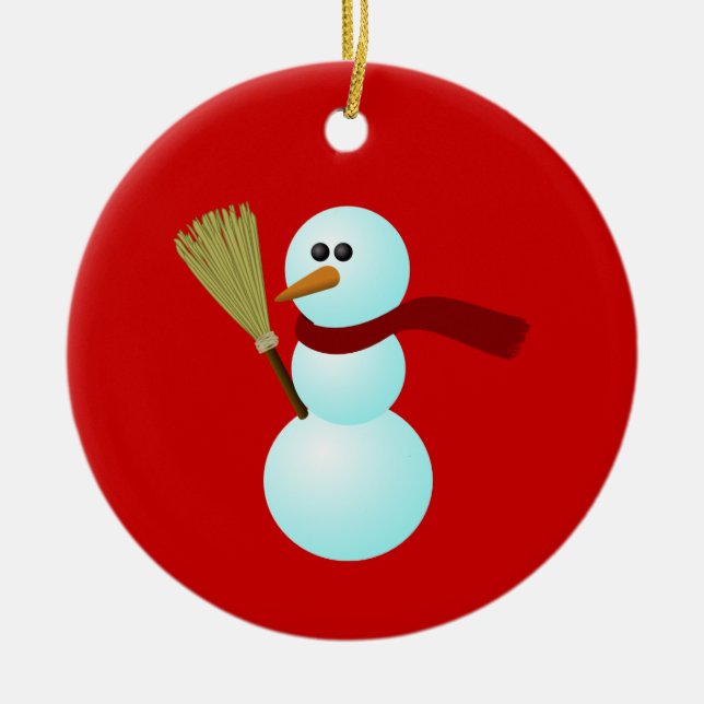 Ornamento 5 do boneco de neve (personalize) (Frente)