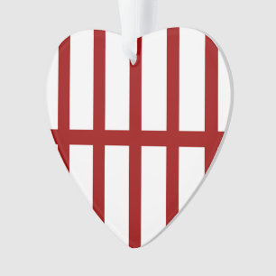 Ornamento 5 Linhas Vermelhas Bisectadas
