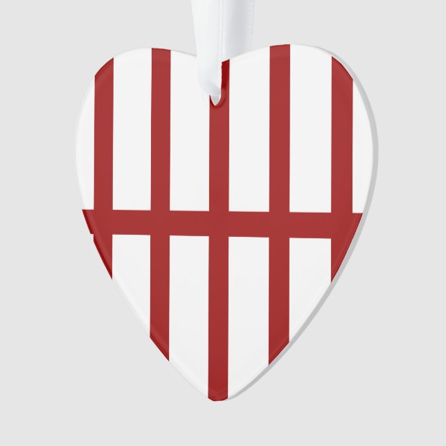 Ornamento 5 Linhas Vermelhas Bisectadas (Frente)