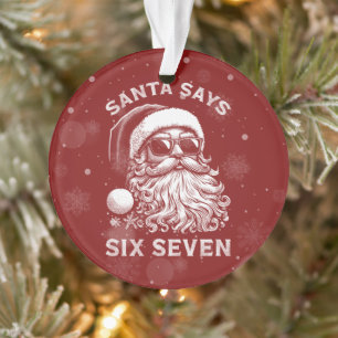 Ornamento 67 Meme Engraçado O Papai Noel Diz Seis Sete Natal