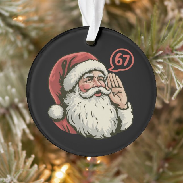 Ornamento 67 Natal Divertido Seis Sete Meme Papai Noel (Árvore)