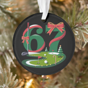 Ornamento 6 7 Seis Sete Golfe Geração Z Alpha Meme Natal Gol
