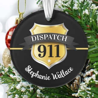 Ornamento 911 Despacho Crachá Personalizado Pedido