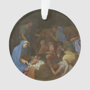 Ornamento A adoração dos pastores cerca de 1653