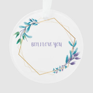 ORNAMENTO A DECORAÇÃO DA FLORES É AZUL E EU TE AMO