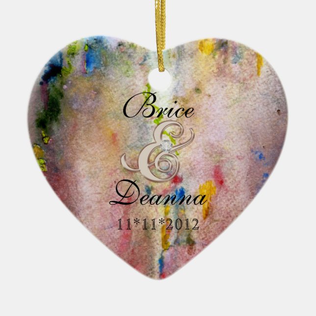 Ornamento a Favor do Casamento de Champanhe de Mis (Frente)