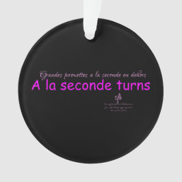 Ornamento A La Seconds Torna Preto e Rosa Round