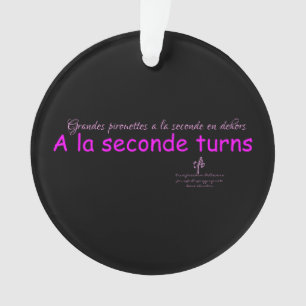 Ornamento A La Seconds Torna Preto e Rosa Round