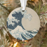 Ornamento A onda do Excelente de Kanagawa<br><div class="desc">A Onda Excelente de Kanagawa,  da série '36 Views do Monte Fuji' | por Katsushika Hokusai | Art Location: Private Collection | Artista japonês | Número de recolha de imagens: XIR158277</div>