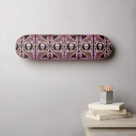 Ornamento a tinta gótico com skull Skateboard