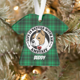 Ornamento A Vida Personalizada Do Amstaff É Melhor Com Um C
