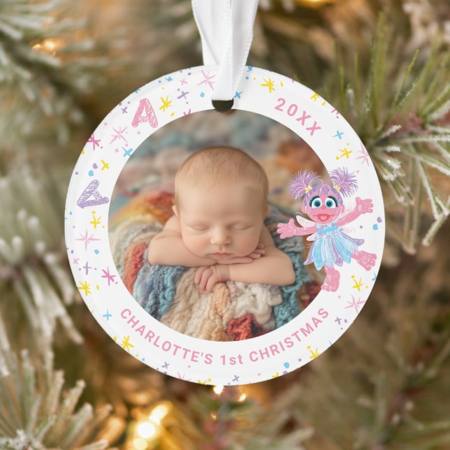 Ornamento Abby Cadabby Baby's 1st Christmas Photo Ornament (Árvore)