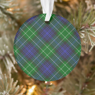Ornamento Abercrombie Blue Tartan Xadrez escocesa