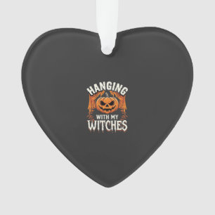 Ornamento Abobora de Halloween Pendurada Com Minhas Bruxas