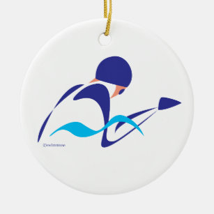 Ornamento abstrato do nadador 2 dos bruços