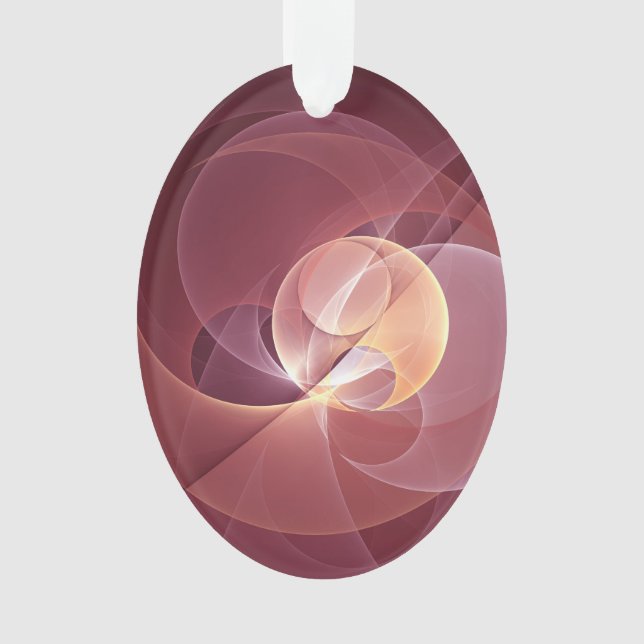 Ornamento Abstrato Elegante Moderno Vinho Vermelho Arte Frac (Frente)