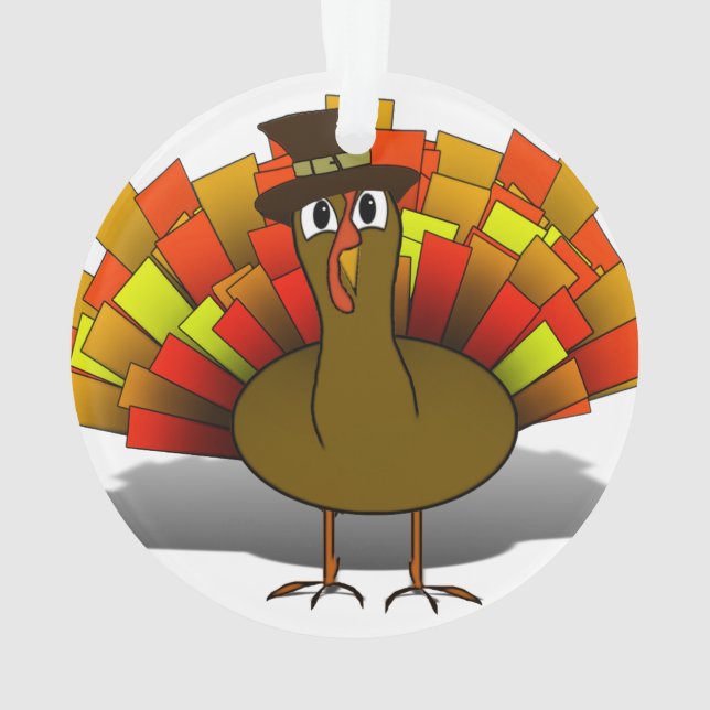 Ornamento Ação de Graças da Turquia Pergrim (Verso)