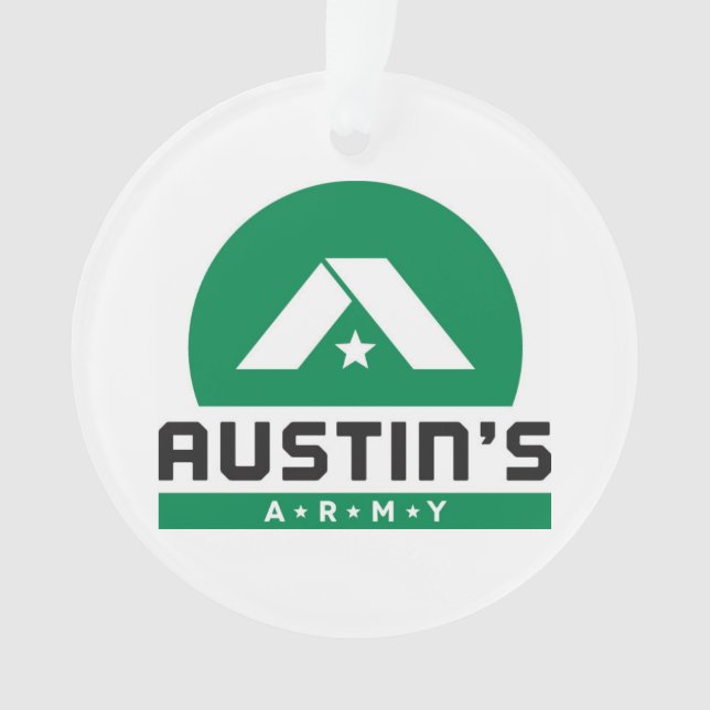 Ornamento acrílico bravo & forte (Frente)