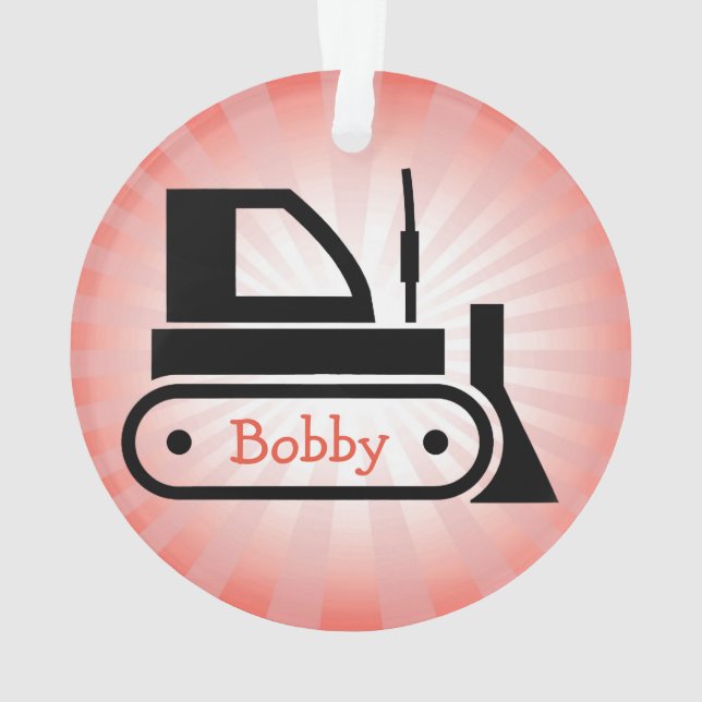 Ornamento acrílico Bulldozer (Verso)