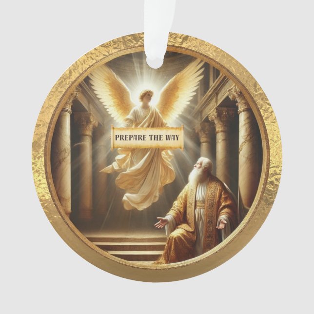 Ornamento acrílico da visão de Zacharia (Frente)