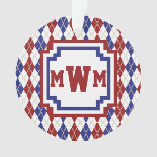 Ornamento acrílico de Argyle americana