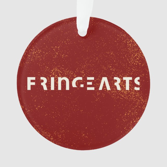 Ornamento Acrílico de FringeArts - Préguas Amarela (Frente)