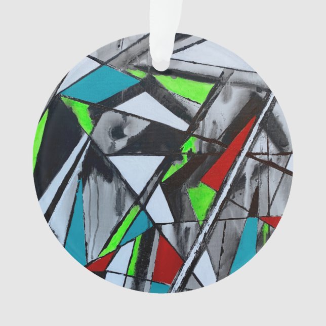 Ornamento acrílico de fumos e espelhos (Frente)