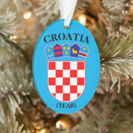 Ornamento acrílico de Natal para Férias da Croácia