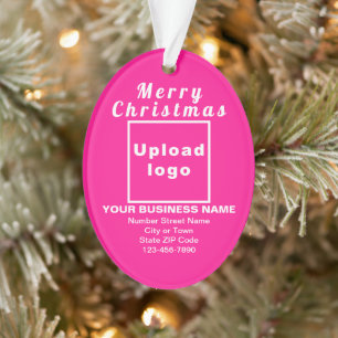Ornamento acrílico de Oval Rosa de Natal Comercial
