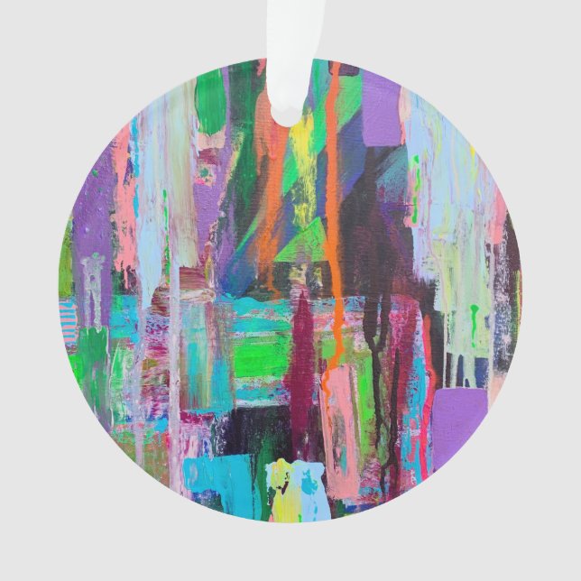 Ornamento Acrílico de Perigo Roxo (Frente)